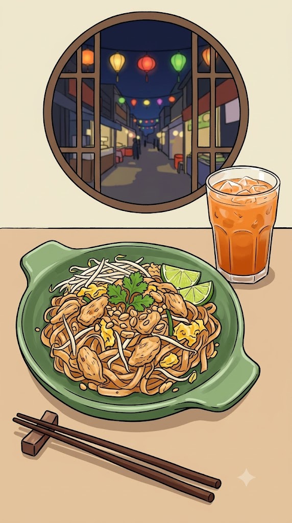 Pad Thai mit Hähnchen