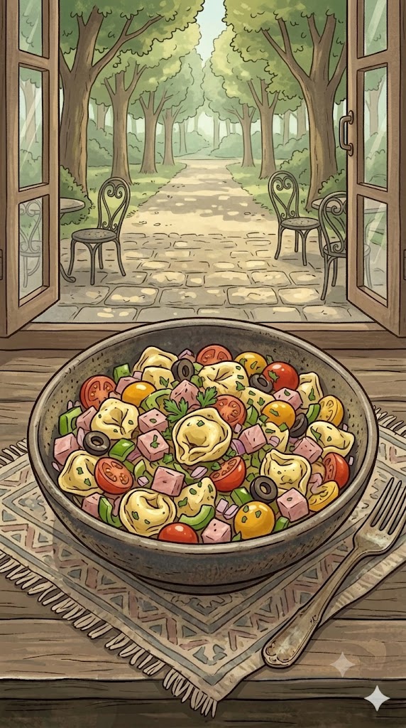 Tortellini Salat mit Schinken
