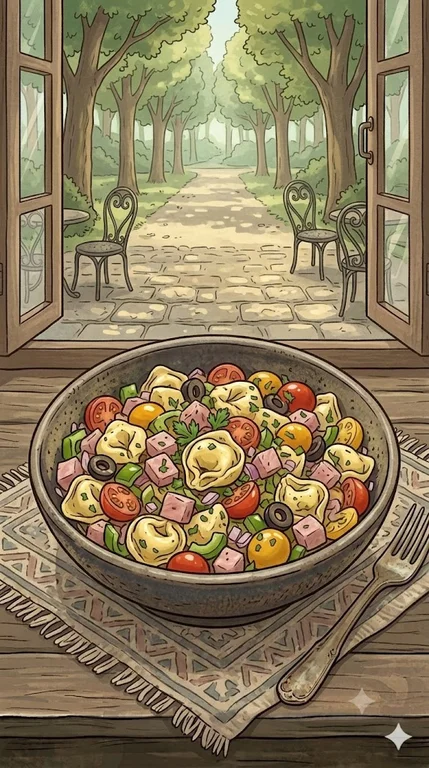 Tortellini Salat mit Schinken