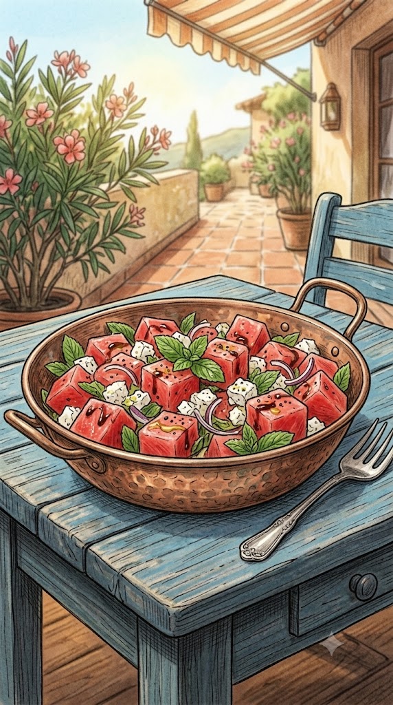 Wassermelonen-Feta-Salat
