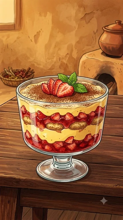 Erdbeer-Tiramisu mit Ei