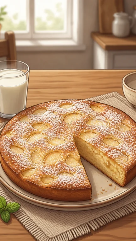 Apfelkuchen mit Milch