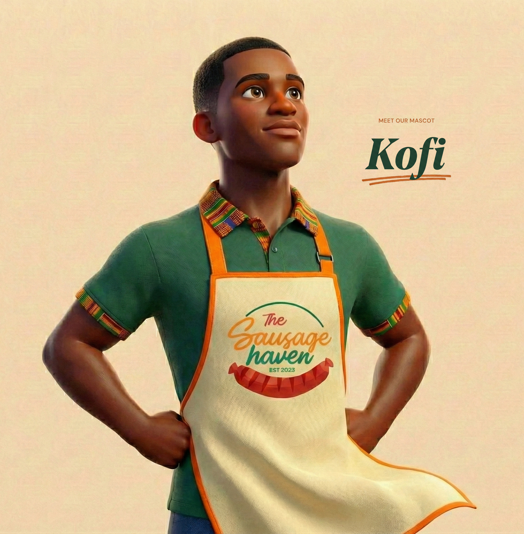 Kofi the mascot of love and unity