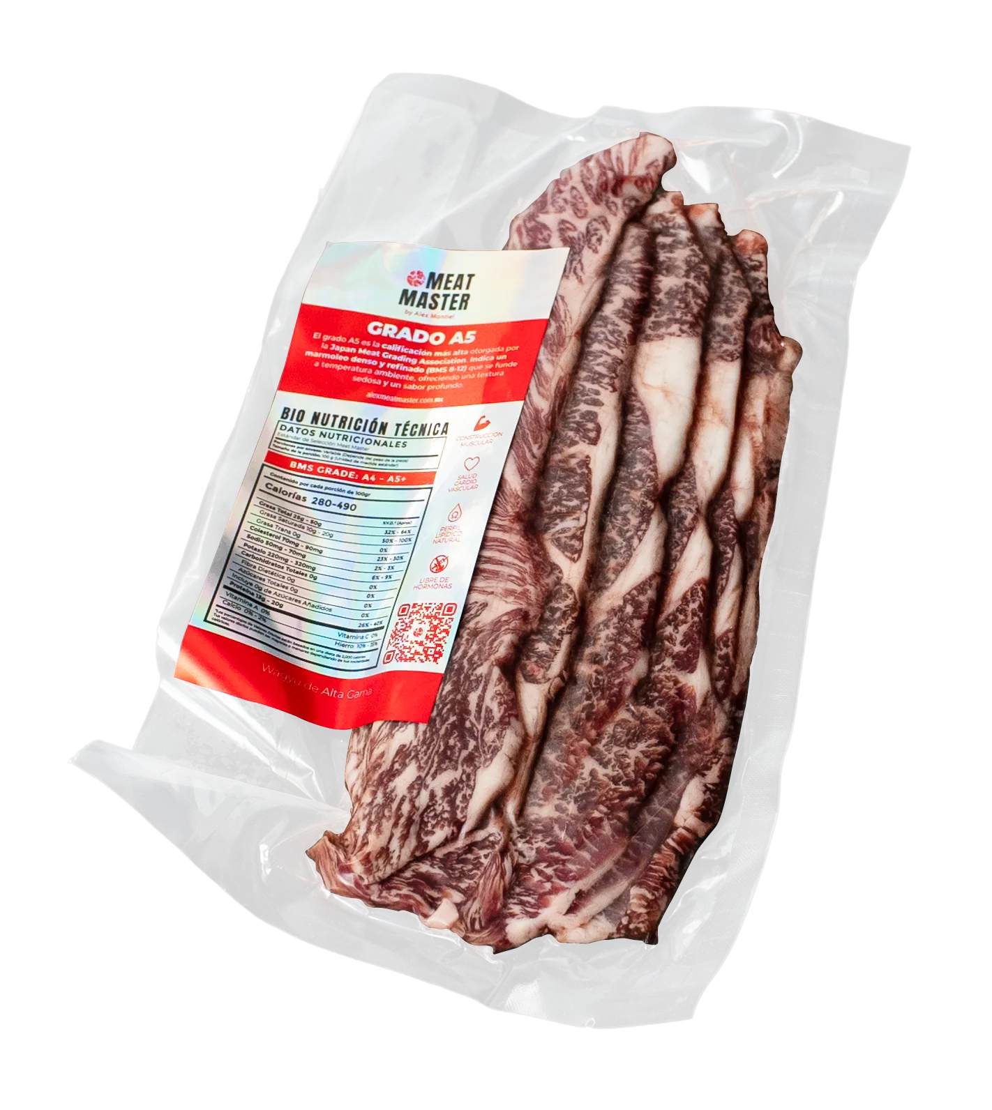 LAMINAS DE COSTILLA WAGYU JAPONES A5 PAQ 100GR