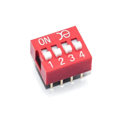 4 Channel DIP Switch Red
