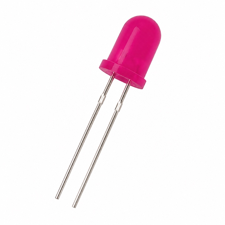 Transparent Pink Through-Hole LED