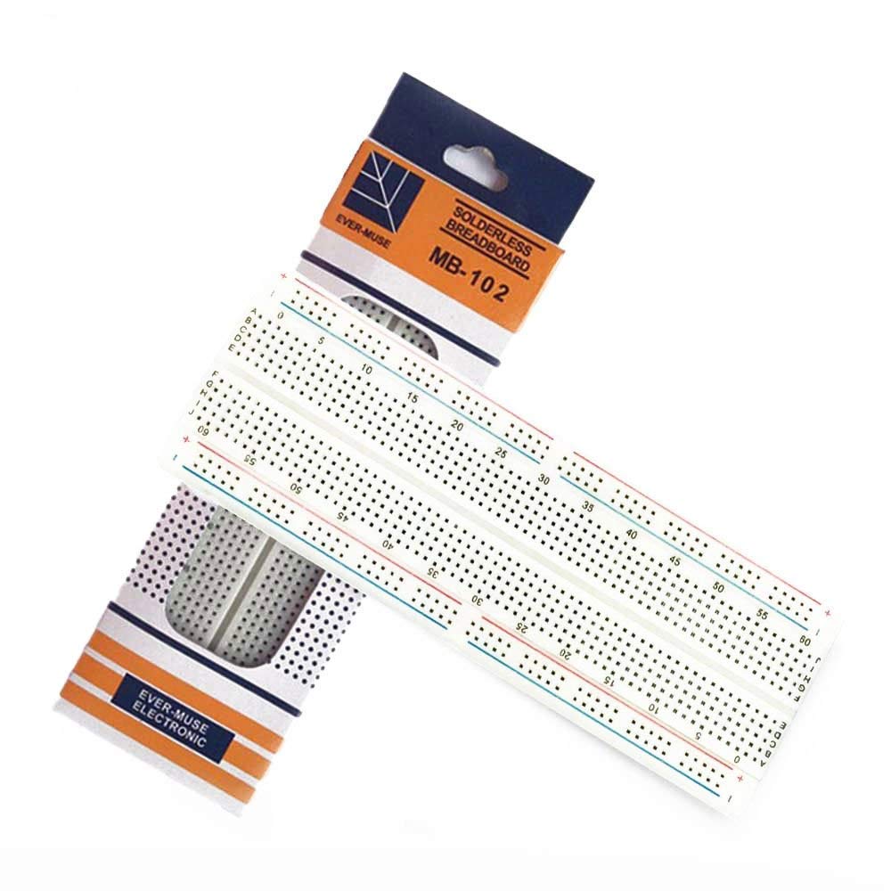 MB102 830 Points Solderless Prototype PCB Breadboard High Quality