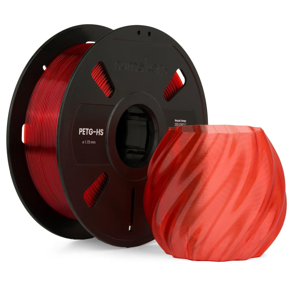 PETG Translucent Red Filament 1.75 mm 1 kg