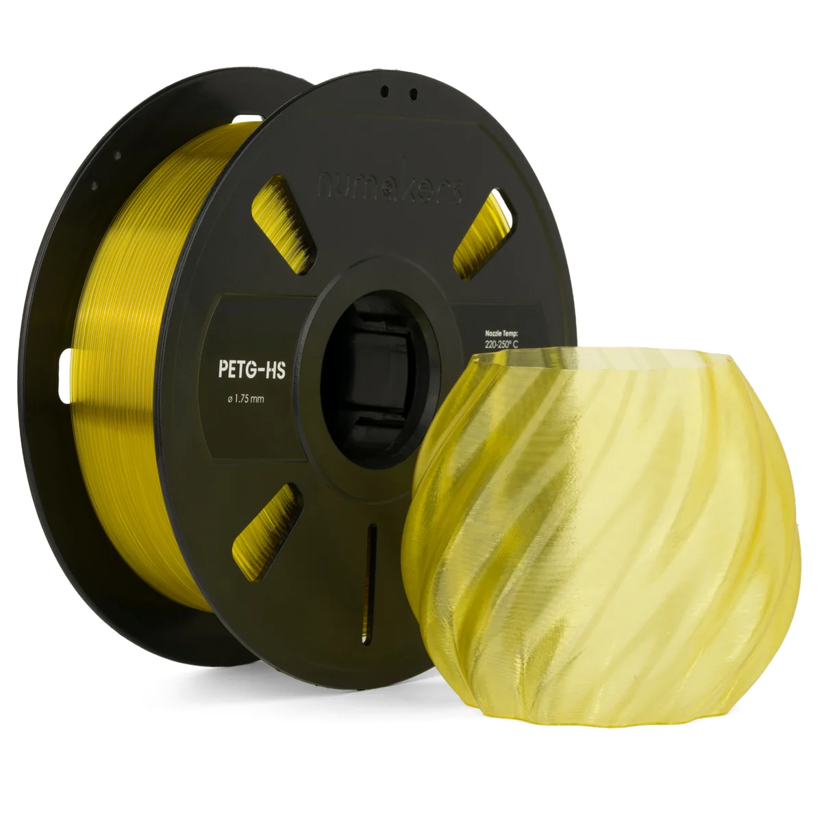 PETG Translucent Yellow Filament 1.75 mm 1 kg