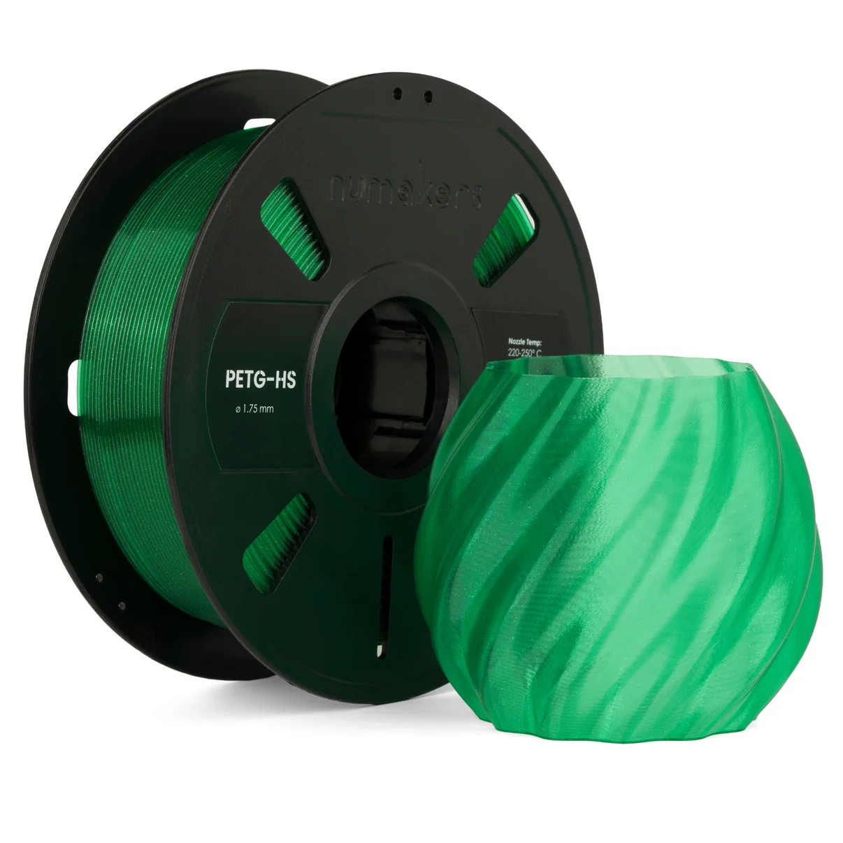 PETG Translucent Glitter Green Filament 1.75 mm 1 kg