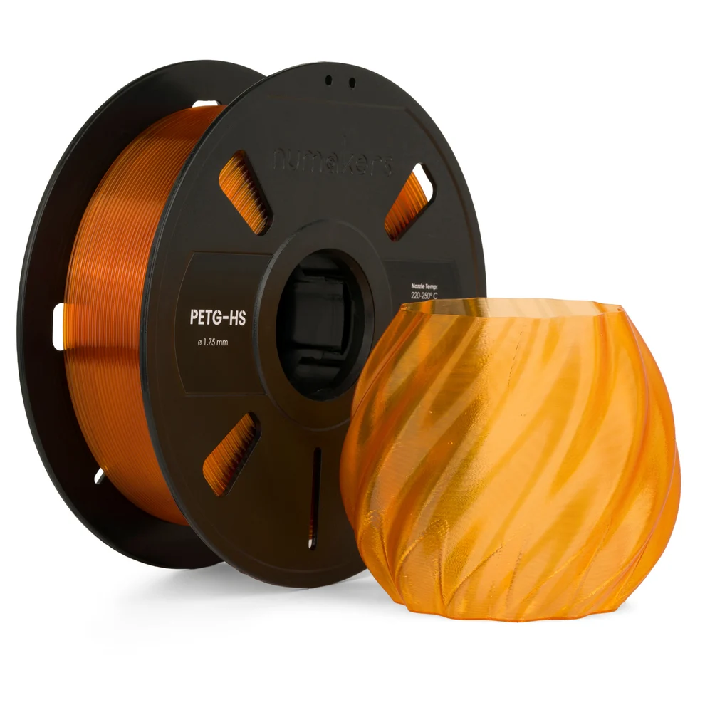 PETG Translucent Glitter Orange Filament 1.75 mm 1 kg