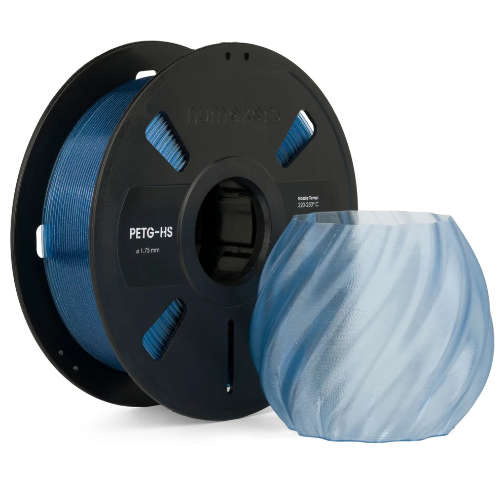 PETG Translucent Glitter Ice Blue Filament 1.75 mm 1 kg