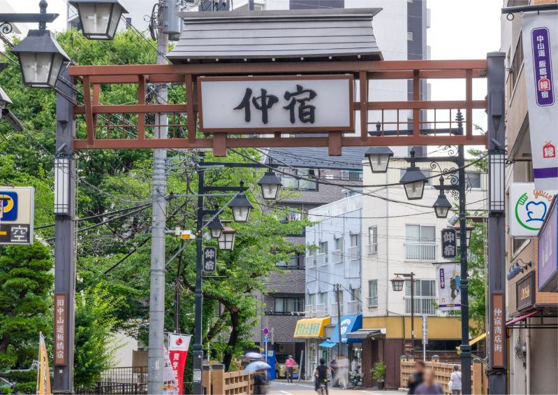仲宿商店街（徒歩2分／約120m）