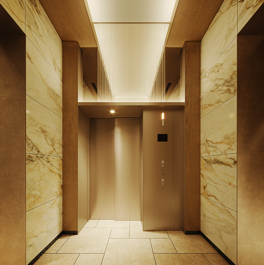 電梯廳 （1樓） 3D 示意圖