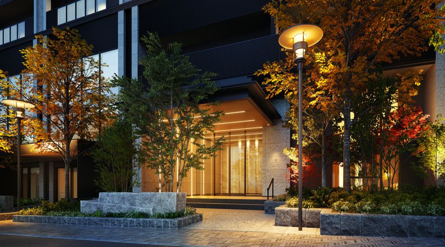 大樓門廊 3D 示意圖