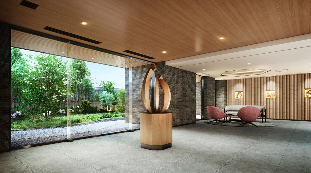 入口大廳 與 交誼廳 完工示意圖