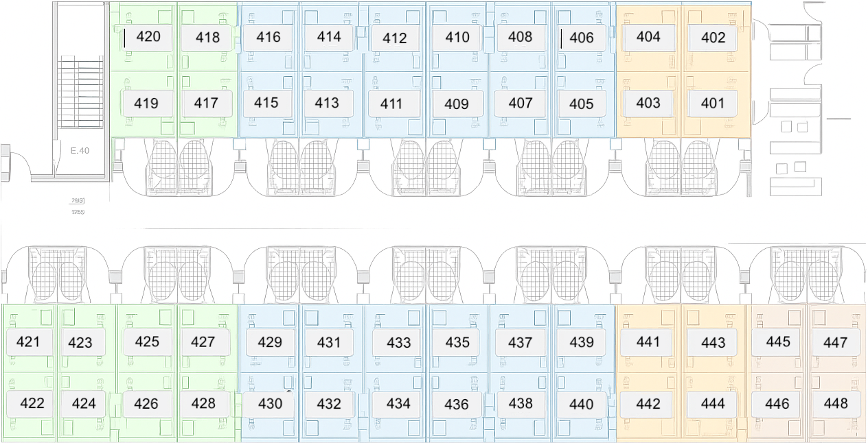 Plano de la planta del hospital