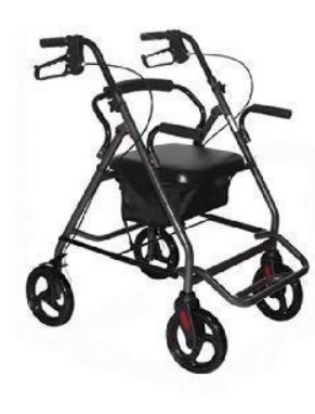 Carbon Steel Foldable Walker with Wheels