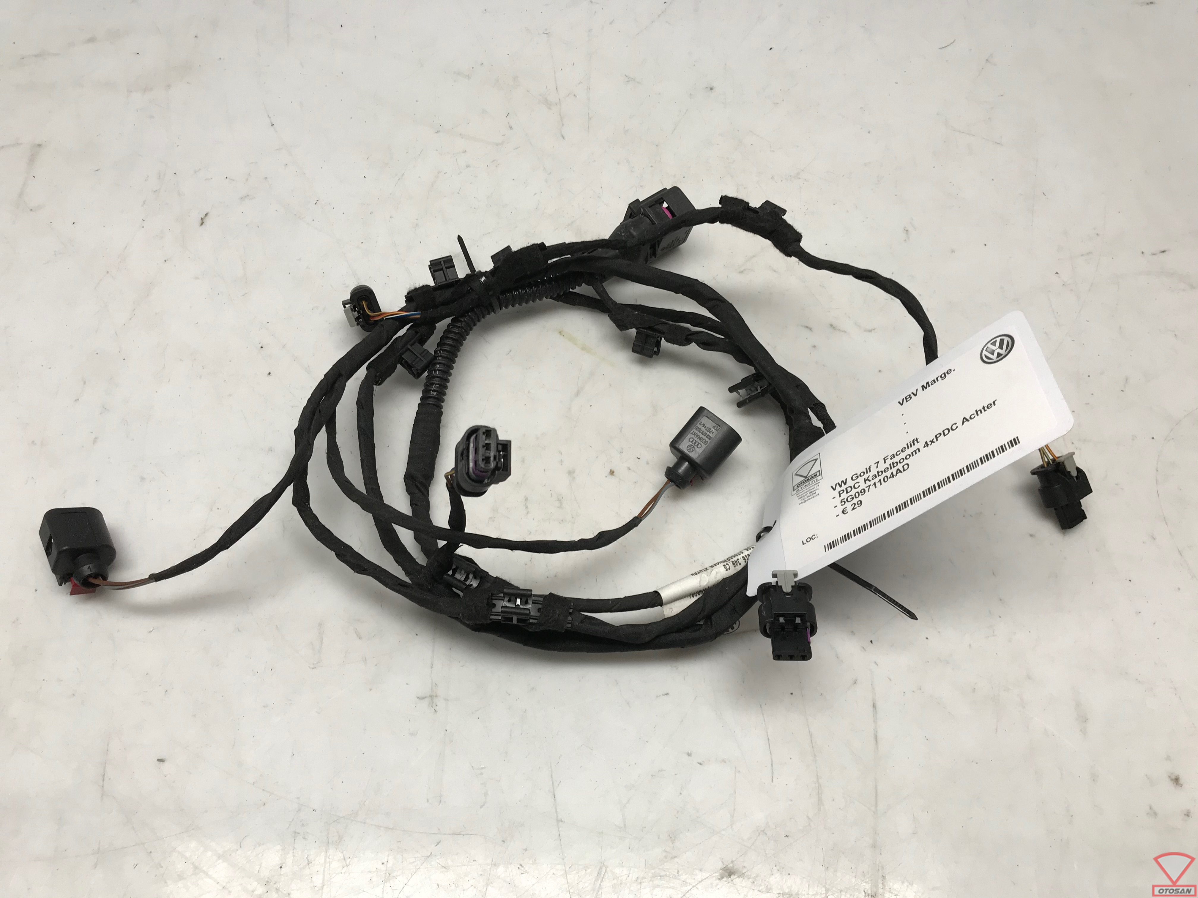 vw golf 7 facelift pdc 4x kabelbaum hinten 5g0971104ad