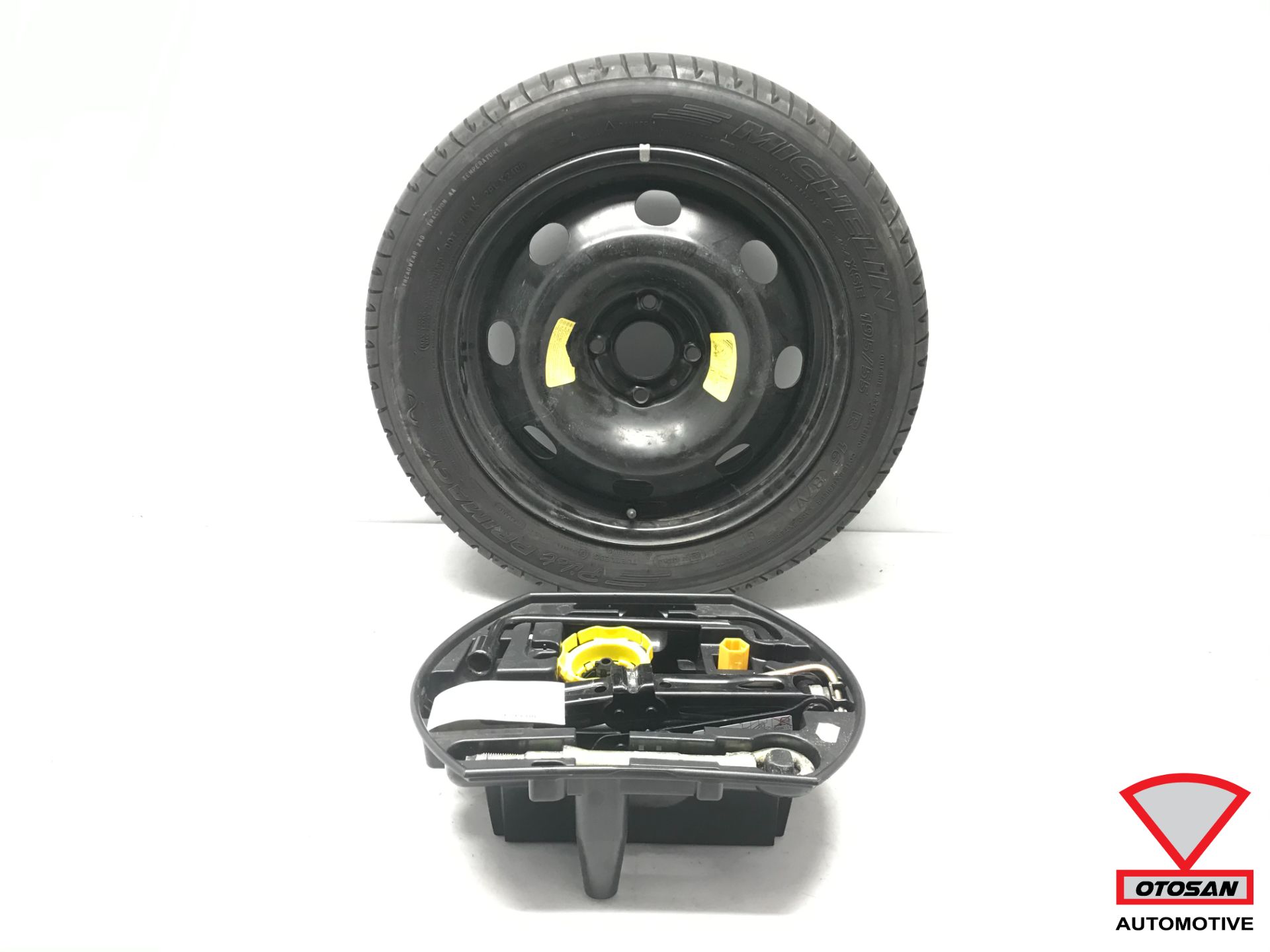 Peugeot 207 Reservewiel Thuiskomer + Krikset Compleet velg