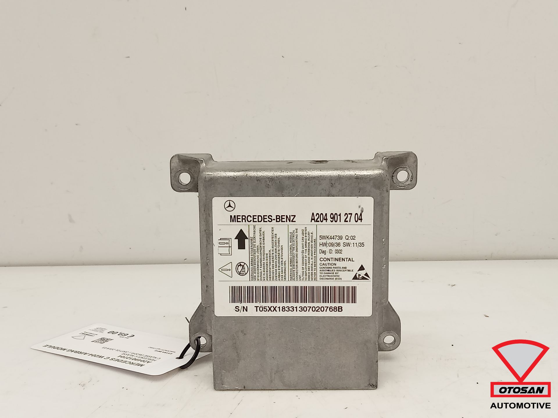 Mercedes C Klasse W204 Airbag Module A2049012704