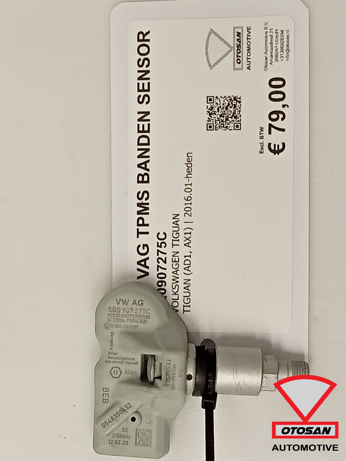 Capteur de bande TPMS VW Audi Seat Skoda VAG 5Q0907275C
