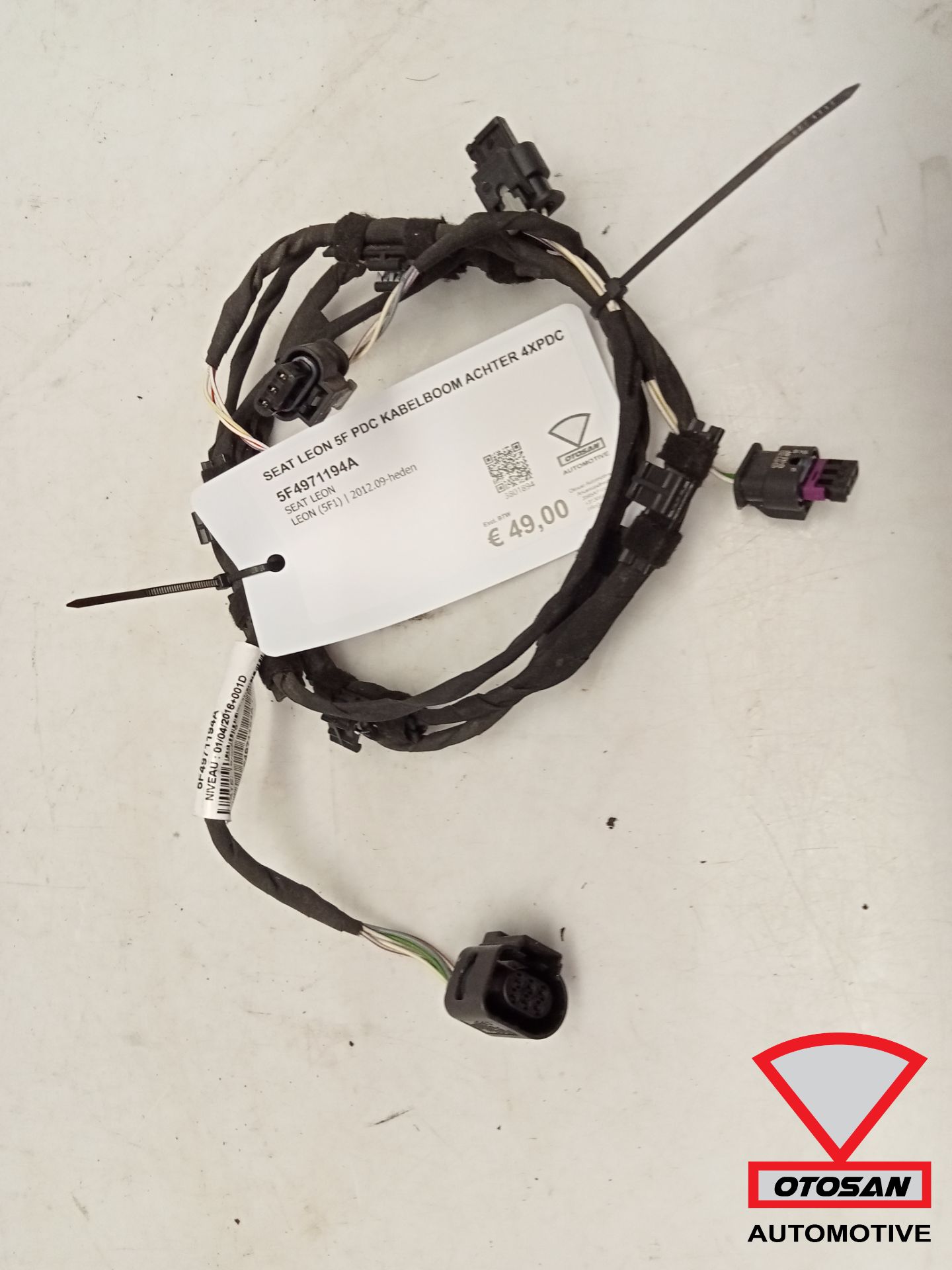 Seat Leon 5F PDC Wiring Harness Rear 4xPDC 5F4971194A