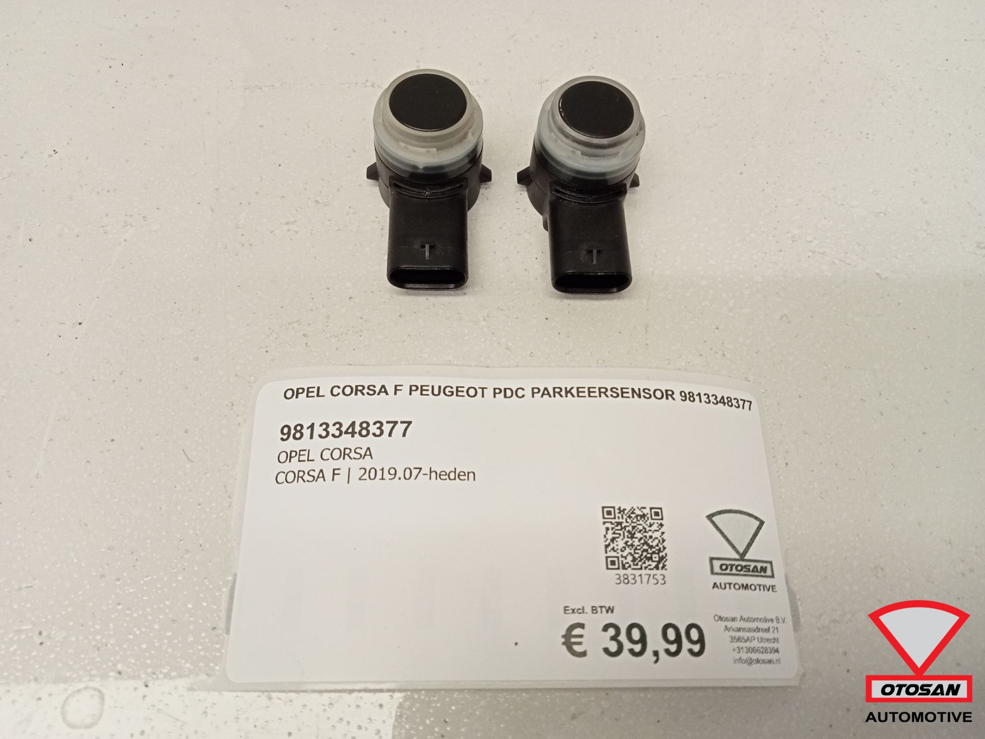 Capteur de stationnement PDC Peugeot Opel Corsa F 9813348377