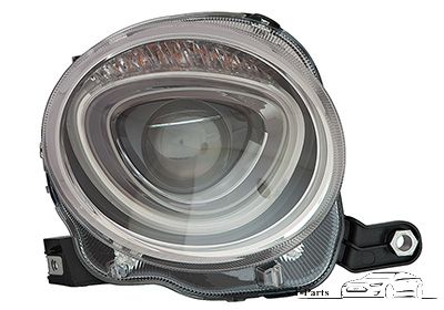 fiat 500 koplamp rechts lamp 2015+ 52129441 depo
