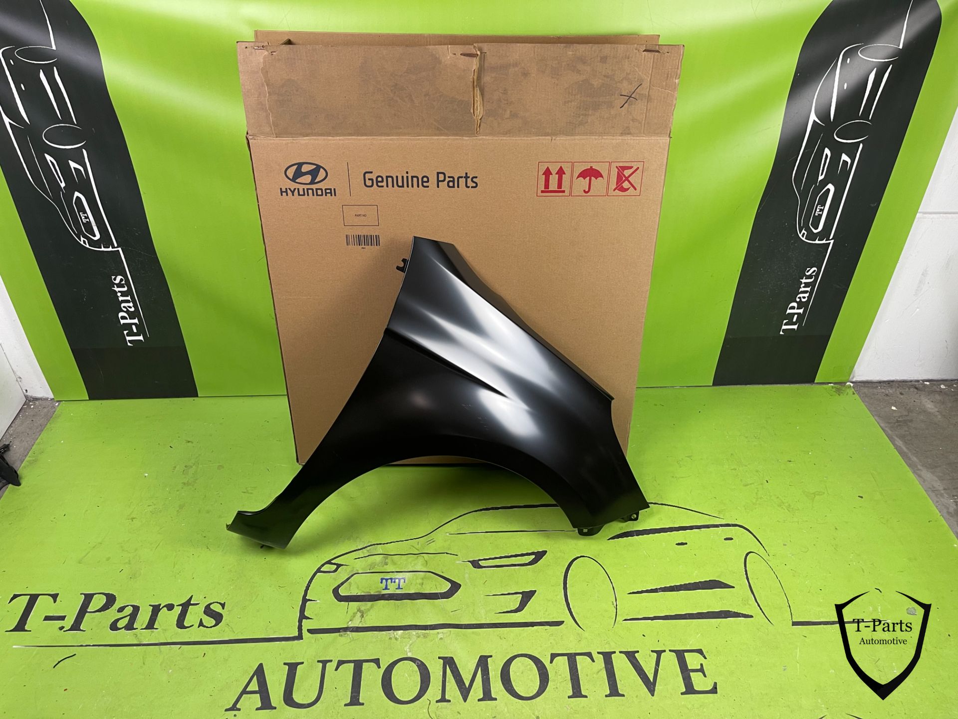 hyundai i20 zijscherm 663211j050 spatbord 09-12