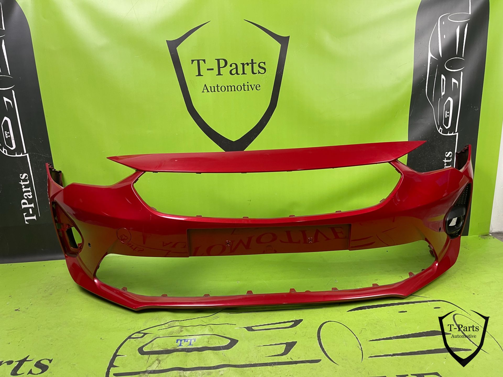 opel corsa F GS line voorbumper 4X pdc bumper ROOD