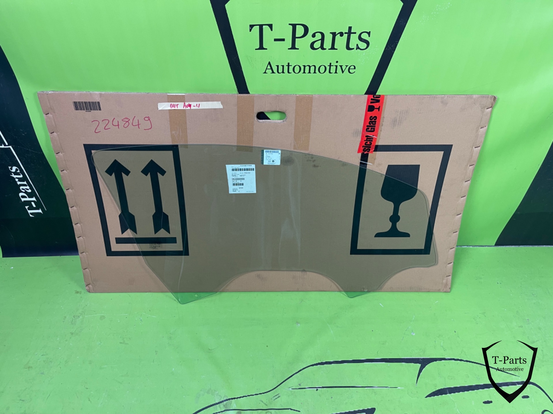 Opel corsa D 2 deurs links zijruit portier ruit deur 13187799