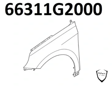 hyundai ioniq links zijscherm 66311g2000 spatbord