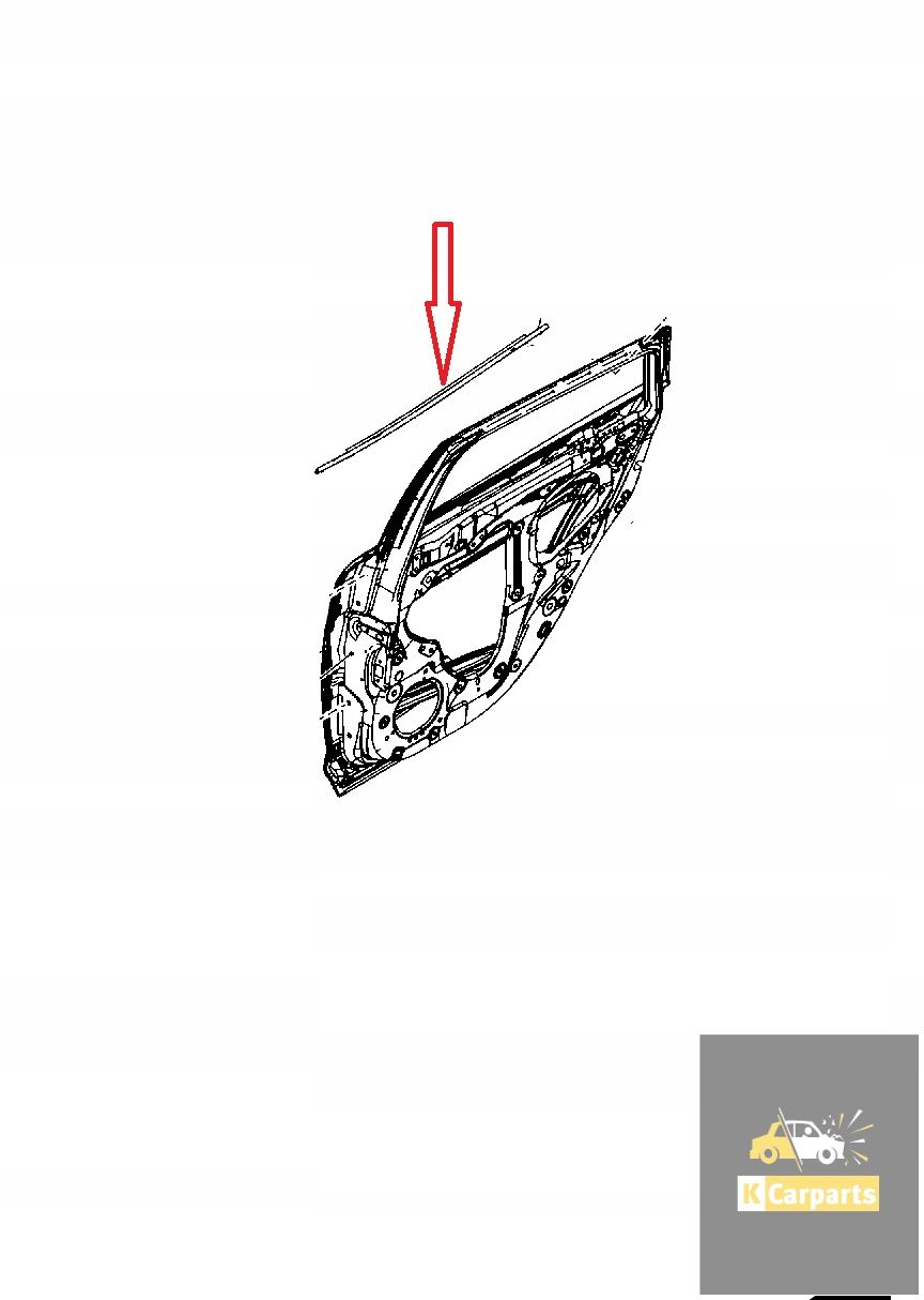 GHP9-50-670E, Mazda 6 GJ 12-18 rechter achterdeur schraper GHP9-50-670E NIEUW