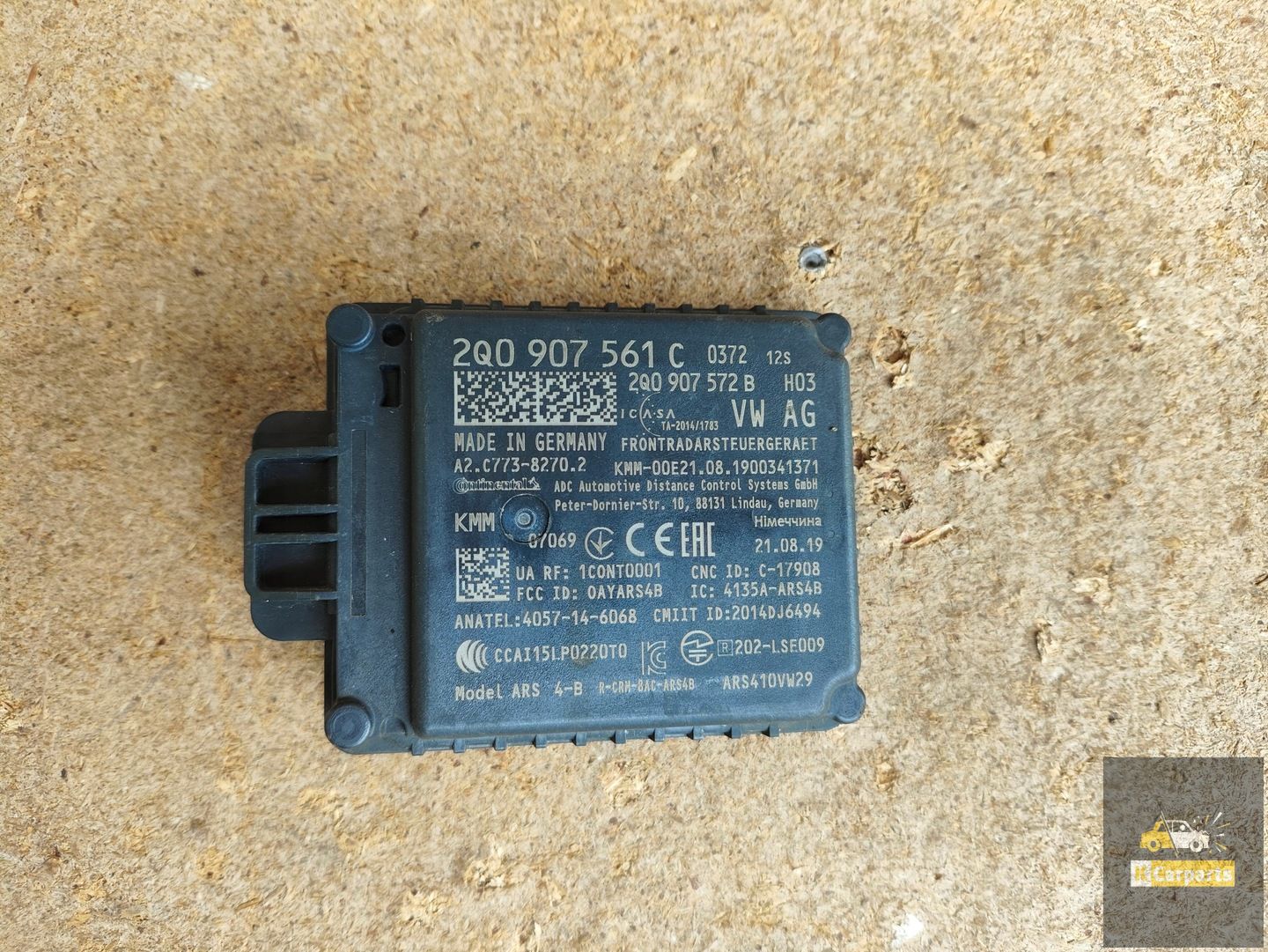 2Q0907561, VW SKODA STOEL RADAR ACC DISTRONIC