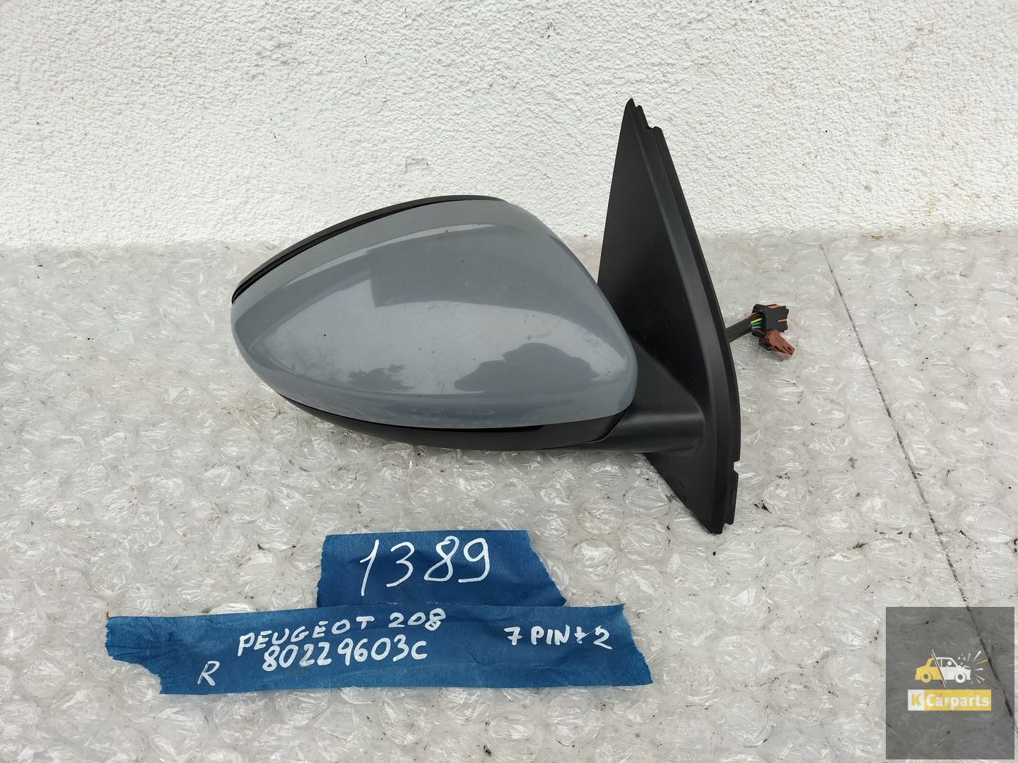 80229603C, PEUGEOT 208 RECHTER SPIEGEL 7PIN + 2PIN