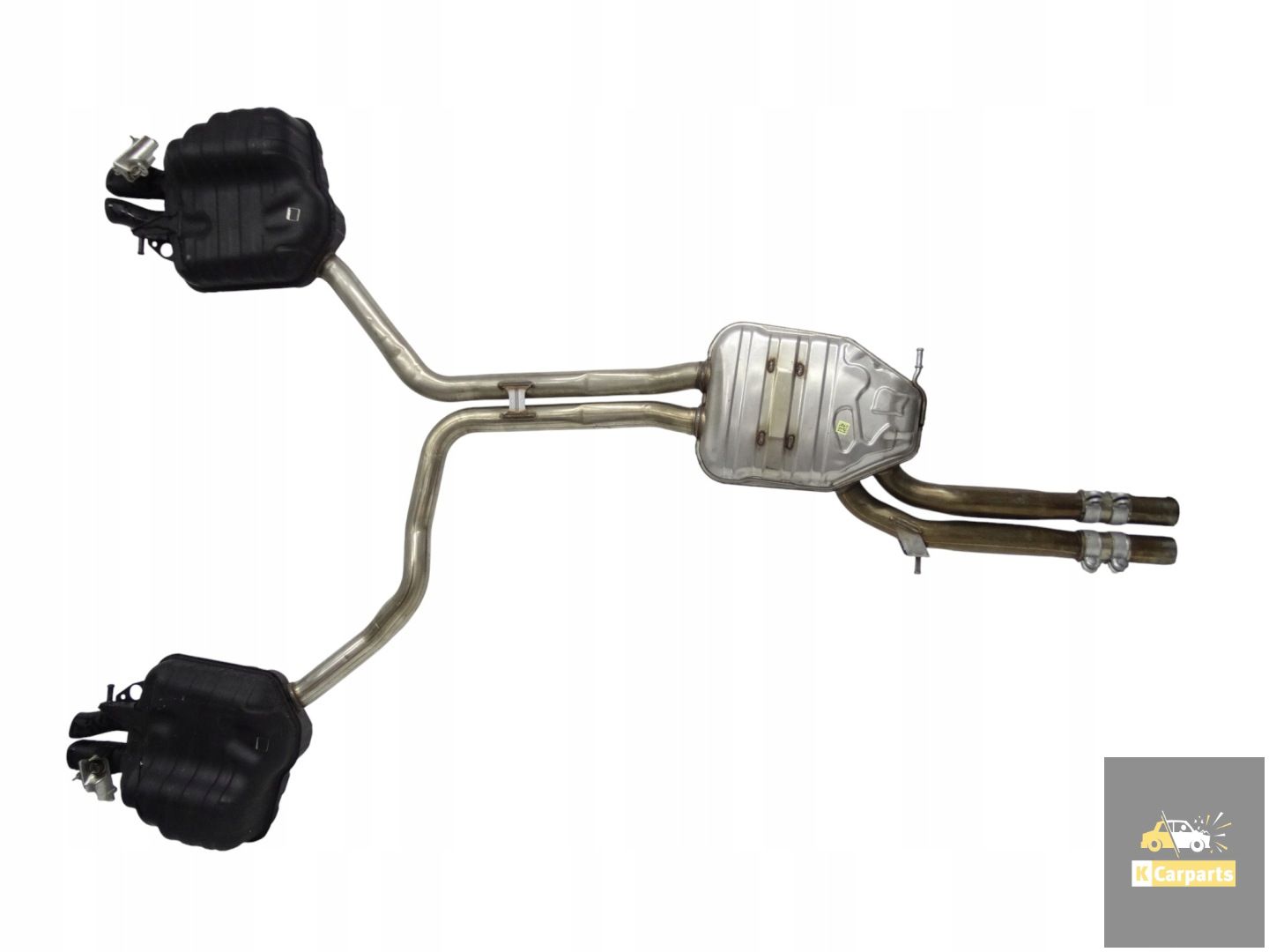 4G0253411AC, Audi RS6 C7 Lift 4.0 TFSI RS7 4G8 14-18 uitlaat einddemper 4G0253411AC