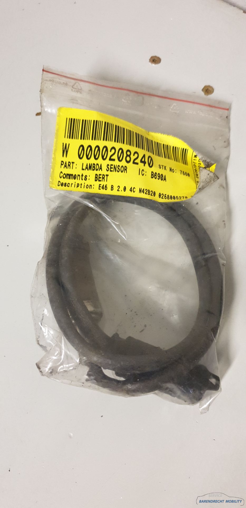 Lambdasonde BMW 3 serie E46 lambdasensor 316ti 16V gebruikt nette staat 1998 1999 2000 2001 2002 2003 2004 2005 2006 BARENDRECHT MOBILITY SERVICE
