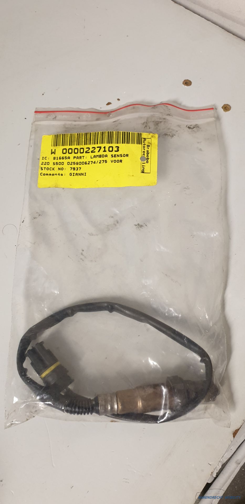Lambdasonde Mercedes S Klasse S500 W220 lambdasensor 5.0L V8 24V gebruikt nette staat 2012 2013 2014 2015 2016 2017 2018 2019 BARENDRECHT MOBILITY SERVICE