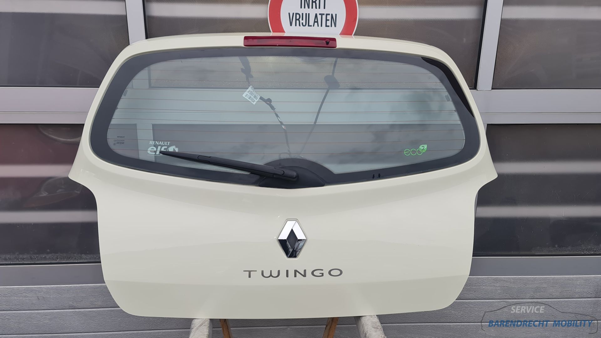 Achterklep Renault Twingo II Creme wit OVENR Jaune vanille kofferklep origineel gebruikt 2007 / 2011