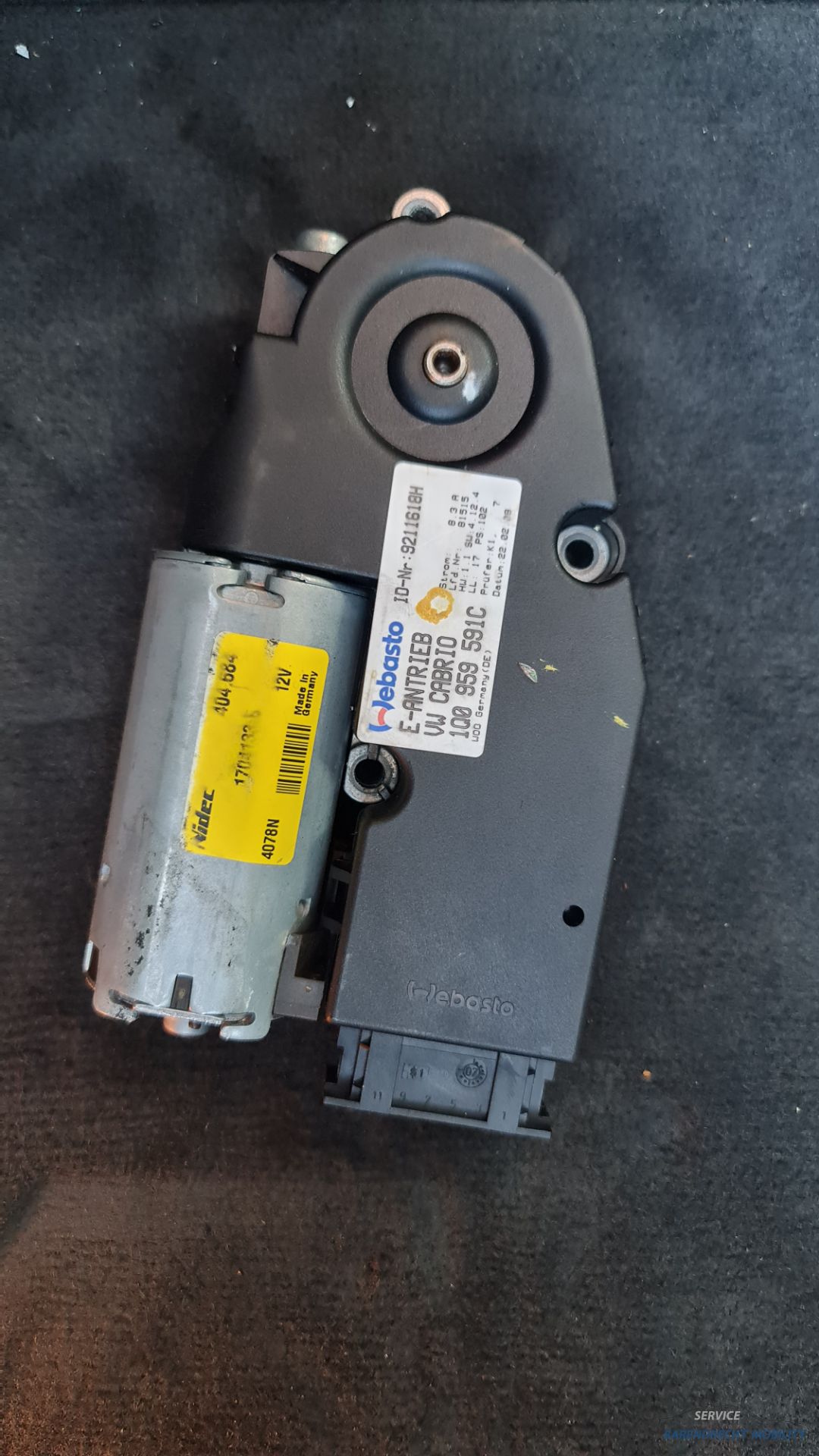 Moteur de toit ouvrant panoramique pour Volkswagen Eos cabriolet 1q0959591c 2006/2015