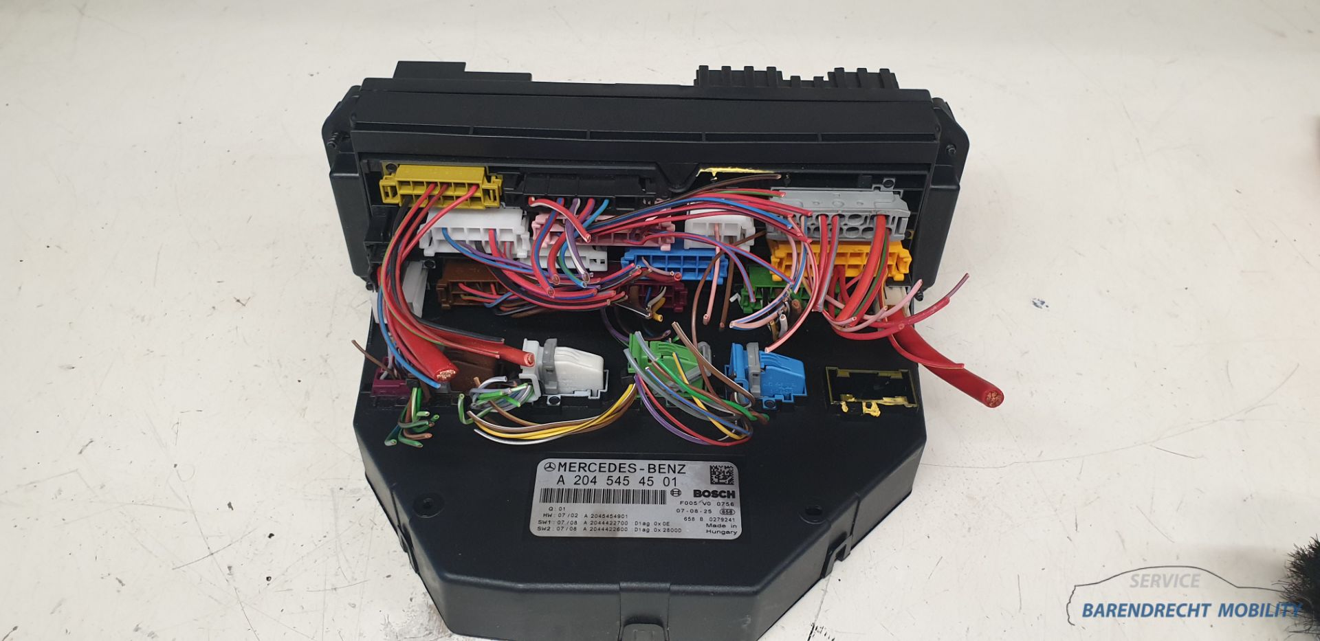 SAM module zekeringkast W204 Mercedes C klasse A2045454501 voorzijde origineel gebruikt 2007 / 2016