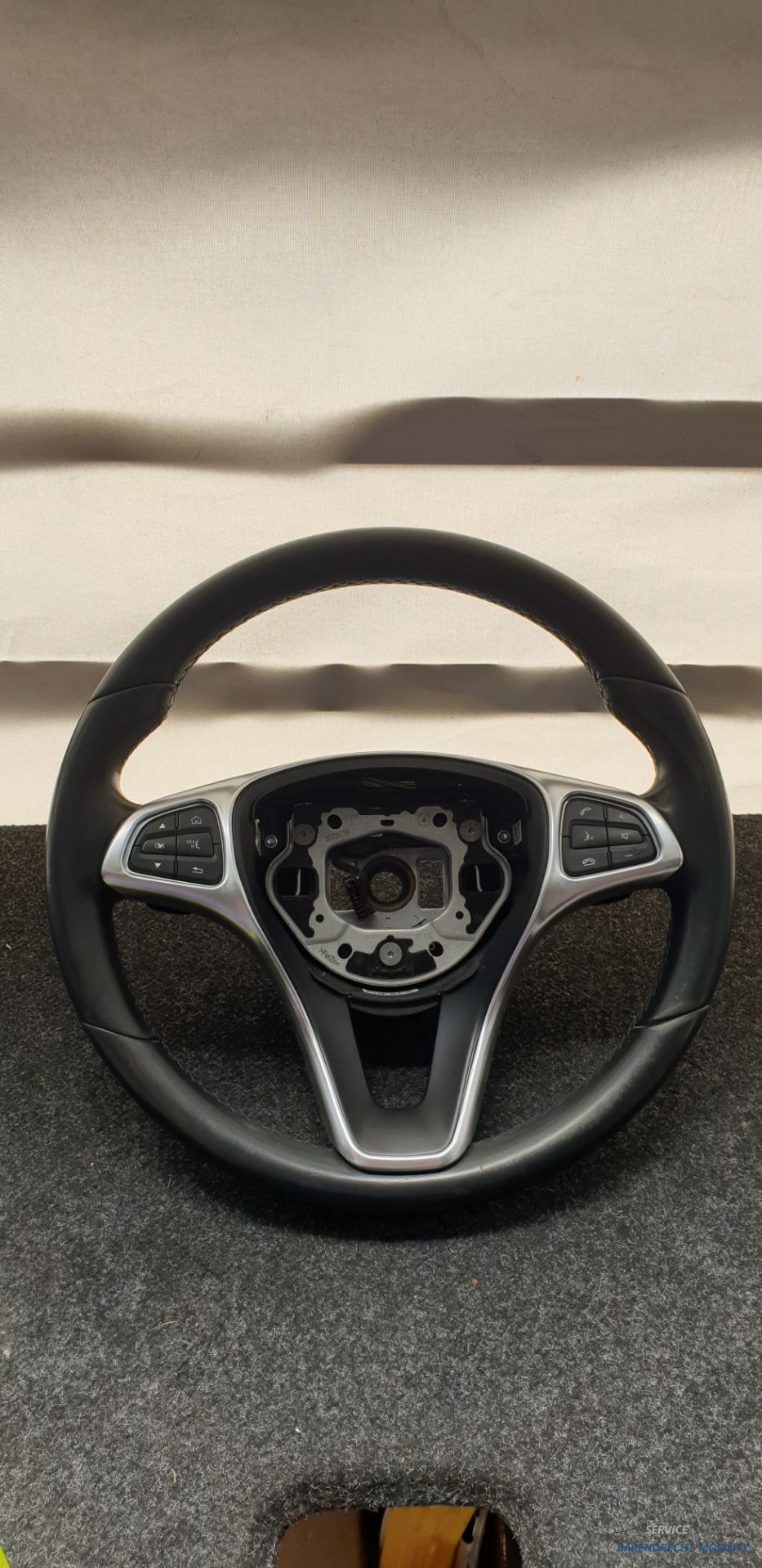 Leder stuurwiel W205 C-klasse Mercedes 0005605003 Flippers stuurwielbediening origineel gebruikt 2015 / 2020