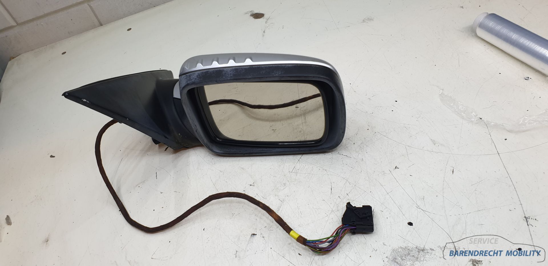 Buitenspiegel rechts E65 7-serie BMW automatisch dimmend zilver origineel gebruikt 2001 / 2008