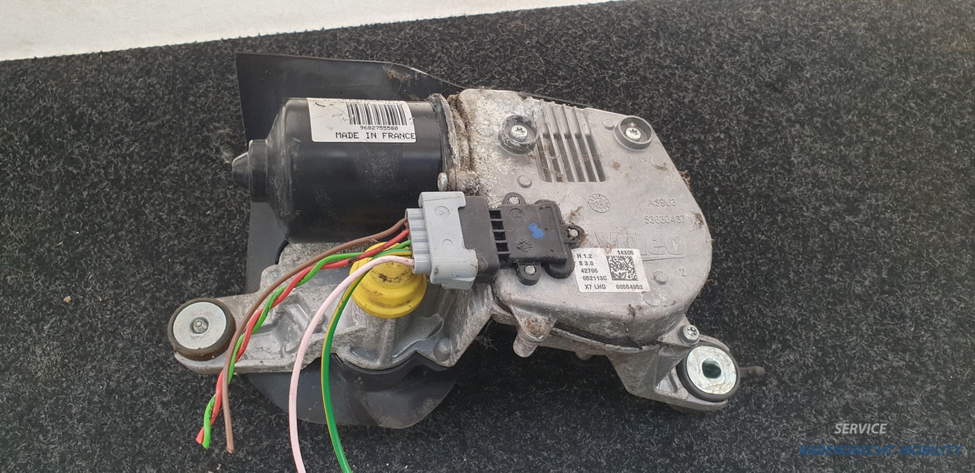 Ruitenwissermotor C5 III Citroen bestuurderskant 9682755580 origineel gebruikt 2008 / 2015