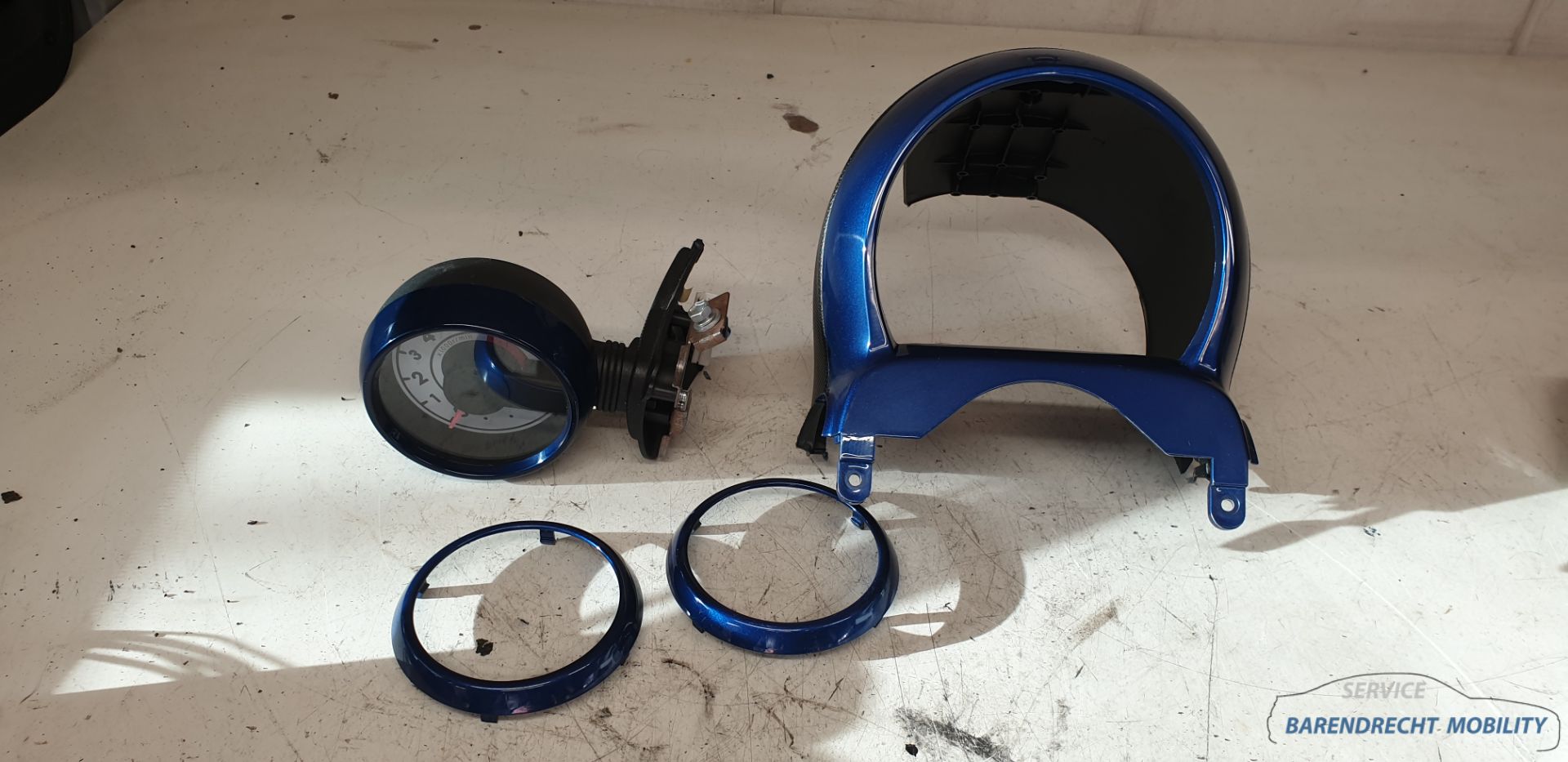 Toerenteller + afdekkap en ringen Aygo C1 107 BLAUW 83270-0H010 compleet Plug and play 2005 - 2015