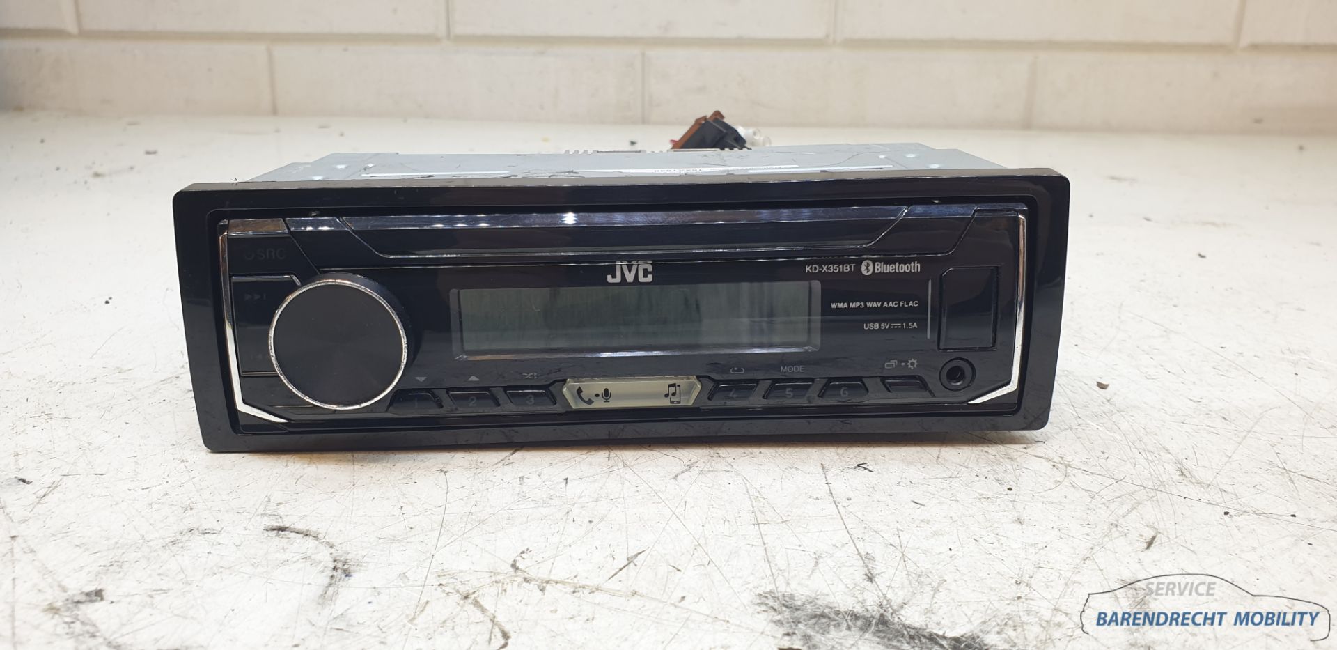 Bluetooth Radio JVC KD-X351BT enkeldin 1-din carkit bluetooth audio Apple Android origineel gebruikt
