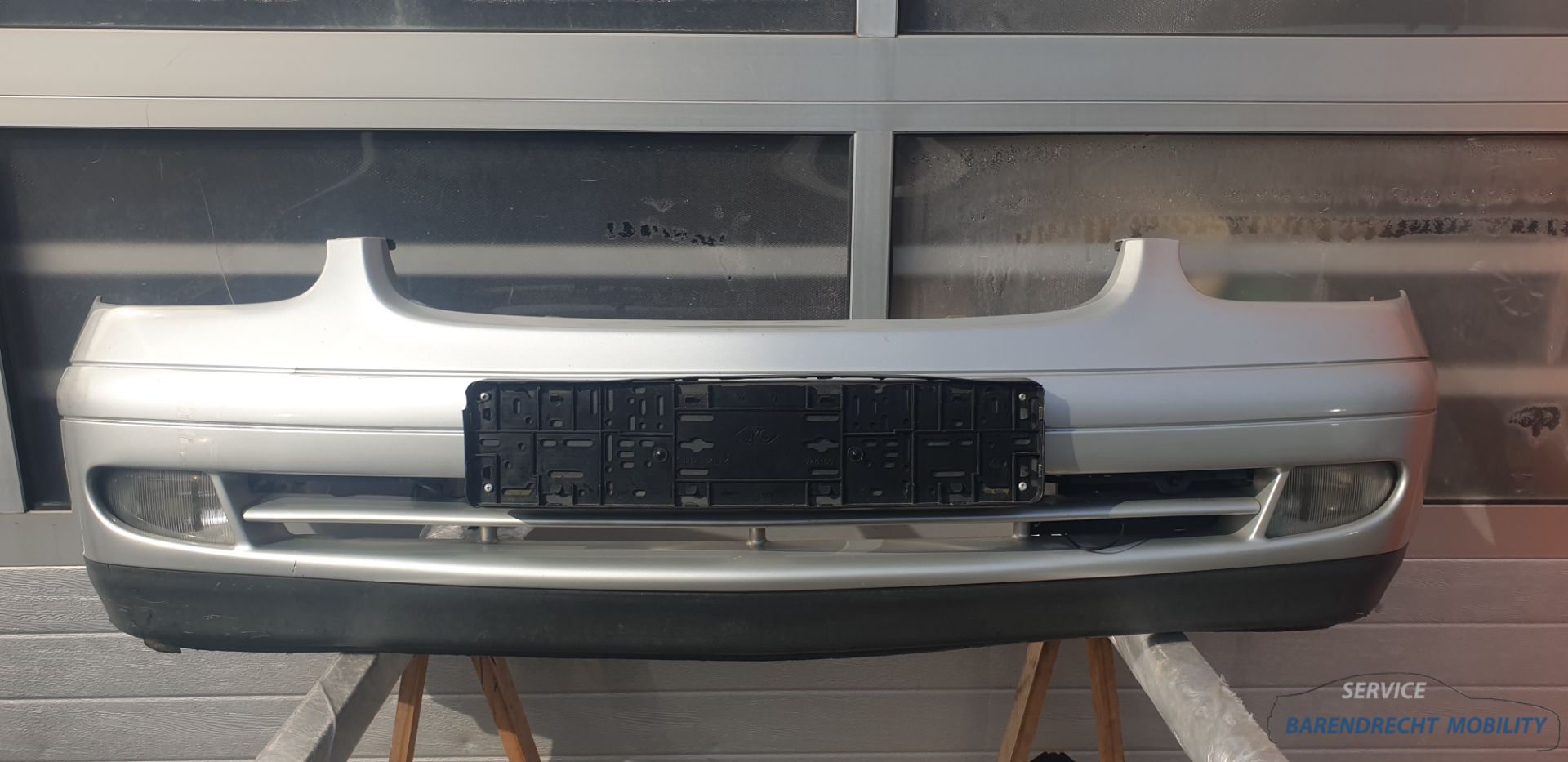 Voorbumper SLK Cabrio R170 Mercedes zilver 744 origineel gebruikt 1998 - 2002