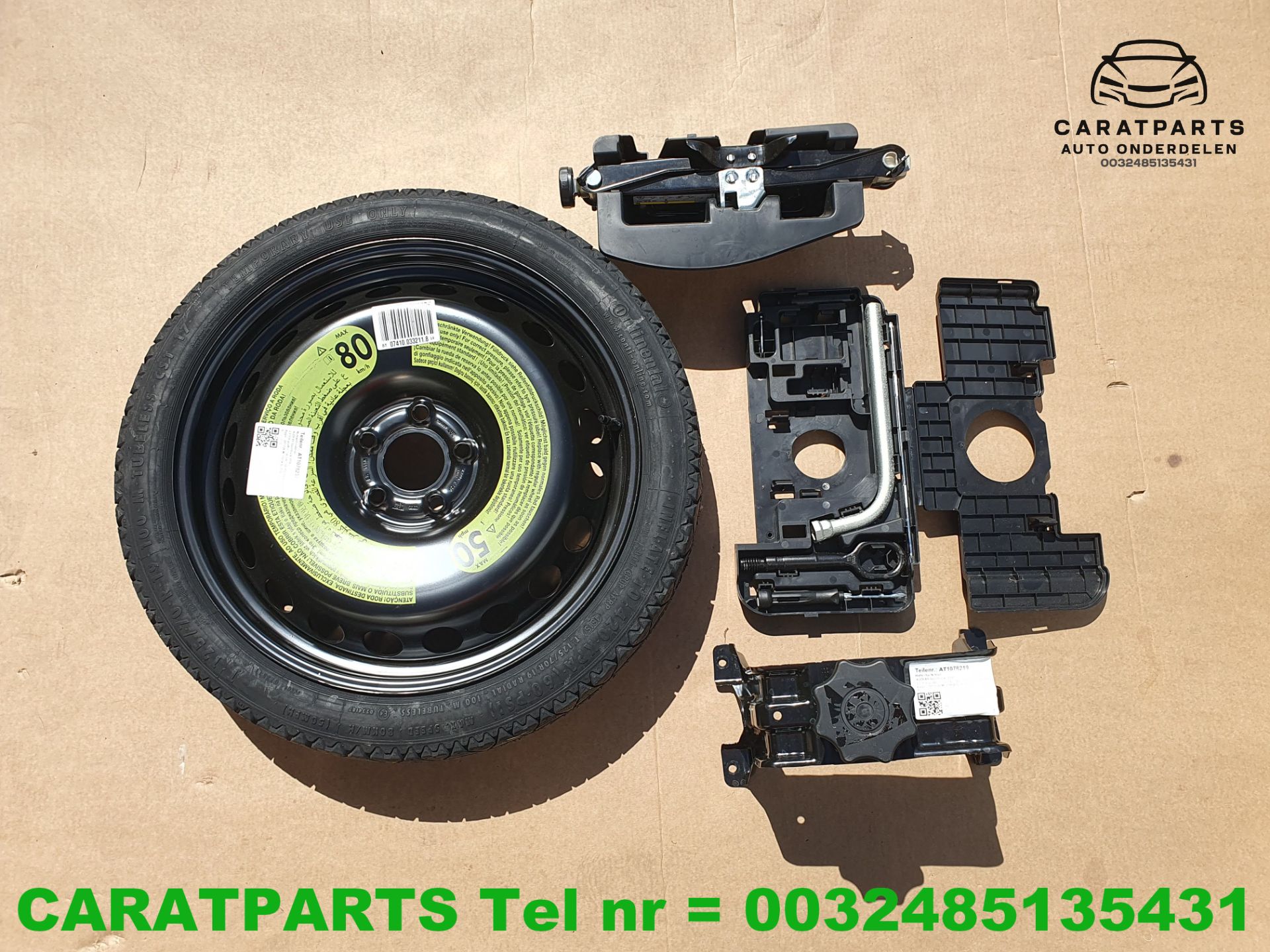 8K0601027D 8K0601027F A4 reservewiel A5 thuiskomer