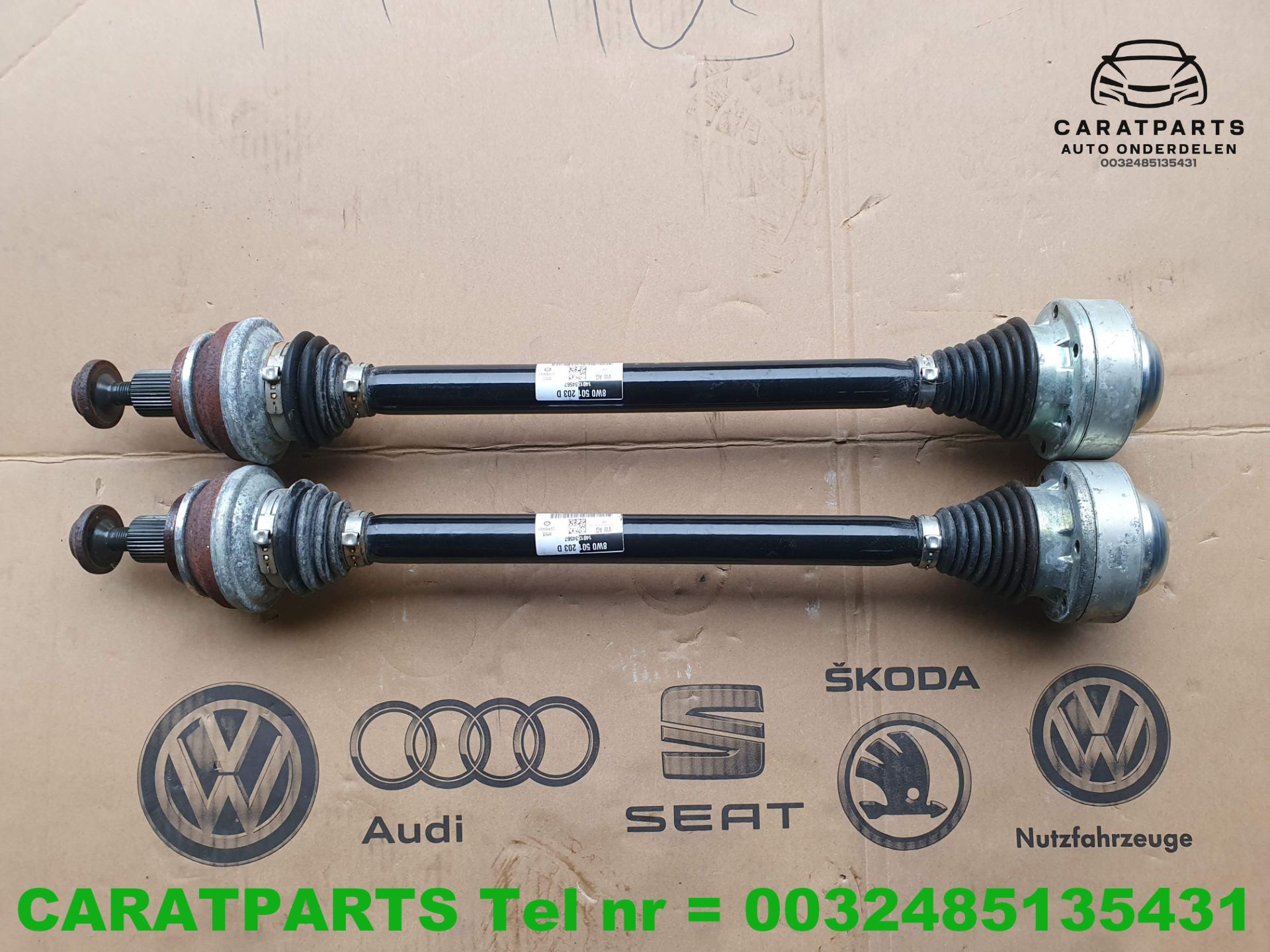 8W0501203D A4 aandrijfas A5 cardan A4 steekas A5 B9 8W